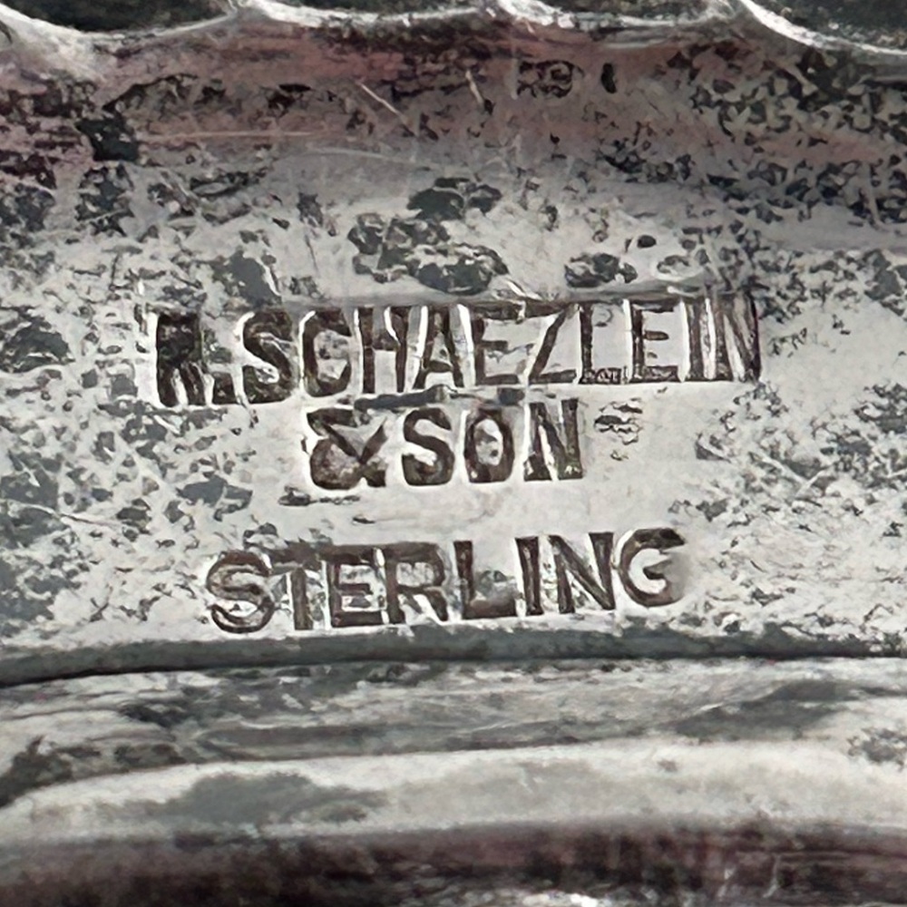 R. Schaezlein Vintage Lizard Belt Sterling Silver Buckle Size 40 - Picture 10 of 11